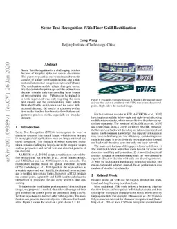 Scene Text Recognition With Finer Grid Rectification