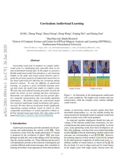 Curriculum Audiovisual Learning