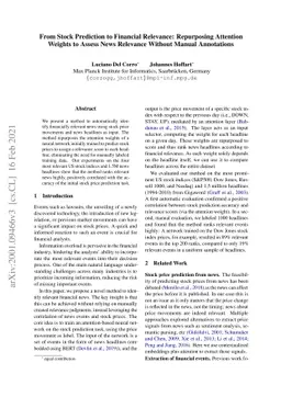 From Stock Prediction to Financial Relevance: Repurposing Attention
  Weights to Assess News Relevance Without Manual Annotations