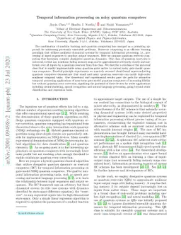 Temporal Information Processing on Noisy Quantum Computers