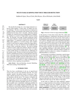 Multi-task Learning for Voice Trigger Detection