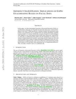 Imperfect ImaGANation: Implications of GANs Exacerbating Biases on
  Facial Data Augmentation and Snapchat Selfie Lenses