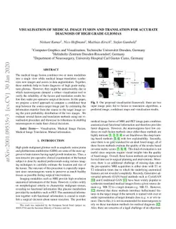 Visualisation of Medical Image Fusion and Translation for Accurate
  Diagnosis of High Grade Gliomas