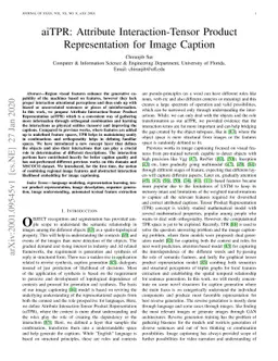 aiTPR: Attribute Interaction-Tensor Product Representation for Image
  Caption