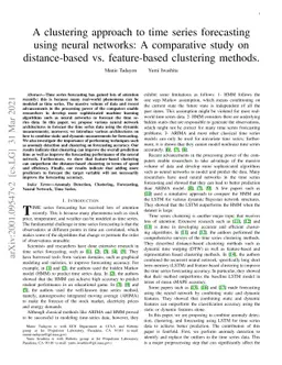 A clustering approach to time series forecasting using neural networks:
  A comparative study on distance-based vs. feature-based clustering methods