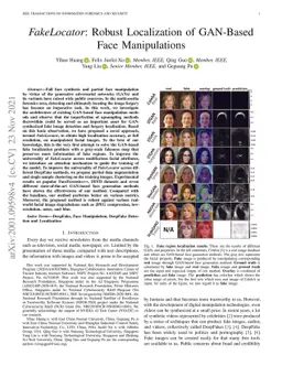 FakeLocator: Robust Localization of GAN-Based Face Manipulations