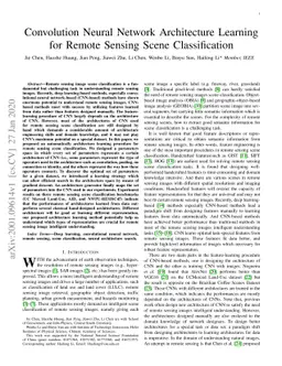 Convolution Neural Network Architecture Learning for Remote Sensing
  Scene Classification