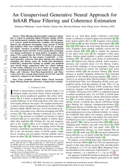 An Unsupervised Generative Neural Approach for InSAR Phase Filtering and
  Coherence Estimation