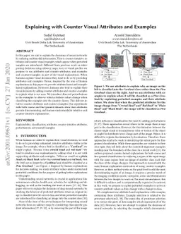 Explaining with Counter Visual Attributes and Examples