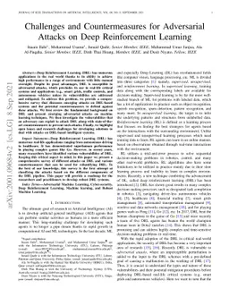 Challenges and Countermeasures for Adversarial Attacks on Deep
  Reinforcement Learning
