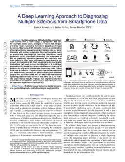 A Deep Learning Approach to Diagnosing Multiple Sclerosis from
  Smartphone Data