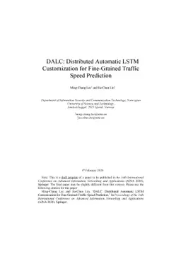 DALC: Distributed Automatic LSTM Customization for Fine-Grained Traffic
  Speed Prediction