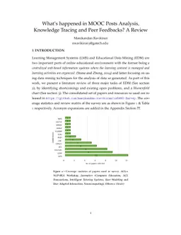 What's happened in MOOC Posts Analysis, Knowledge Tracing and Peer
  Feedbacks? A Review