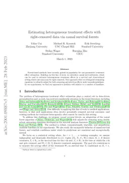 Estimating heterogeneous treatment effects with right-censored data via
  causal survival forests