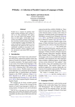 PMIndia -- A Collection of Parallel Corpora of Languages of India