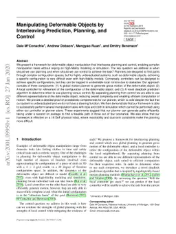 Manipulating Deformable Objects by Interleaving Prediction, Planning,
  and Control