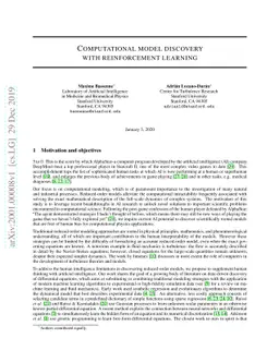 Computational model discovery with reinforcement learning