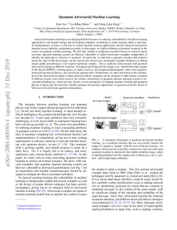 Quantum Adversarial Machine Learning