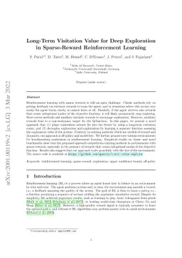Long-Term Visitation Value for Deep Exploration in Sparse Reward
  Reinforcement Learning