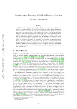 Reinforcement Learning with Goal-Distance Gradient