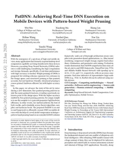 PatDNN: Achieving Real-Time DNN Execution on Mobile Devices with
  Pattern-based Weight Pruning