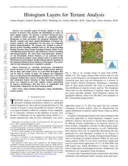 Histogram Layers for Texture Analysis