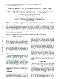 Multi-lane Detection Using Instance Segmentation and Attentive Voting
