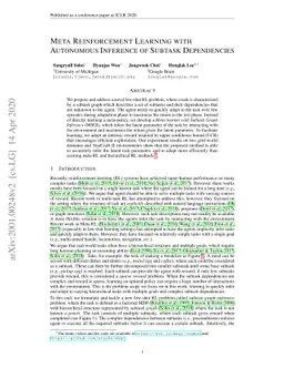 Meta Reinforcement Learning with Autonomous Inference of Subtask
  Dependencies