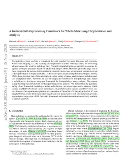 A Generalized Deep Learning Framework for Whole-Slide Image Segmentation
  and Analysis