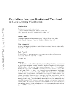 Core-Collapse Supernova Gravitational-Wave Search and Deep Learning
  Classification