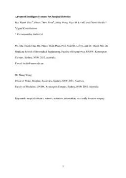 Advanced Intelligent Systems for Surgical Robotics