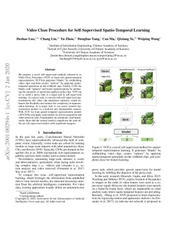 Video Cloze Procedure for Self-Supervised Spatio-Temporal Learning