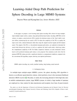 Learning-Aided Deep Path Prediction for Sphere Decoding in Large MIMO
  Systems