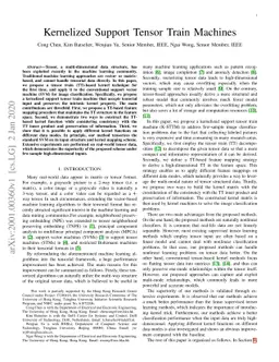 Kernelized Support Tensor Train Machines