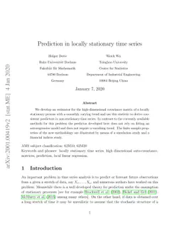 Prediction in locally stationary time series