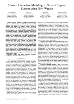 A Voice Interactive Multilingual Student Support System using IBM Watson