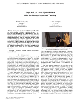 Using CNNs For Users Segmentation In Video See-Through Augmented
  Virtuality