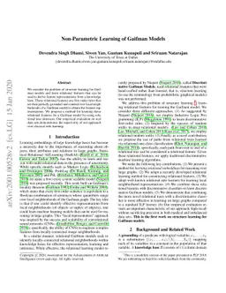 Non-Parametric Learning of Gaifman Models