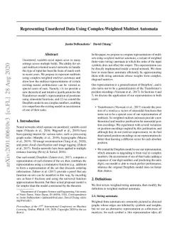 Representing Unordered Data Using Complex-Weighted Multiset Automata