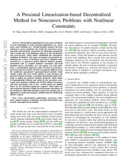 A Proximal Linearization-based Decentralized Method for Nonconvex
  Problems with Nonlinear Constraints
