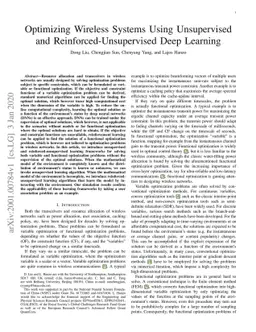 Optimizing Wireless Systems Using Unsupervised and
  Reinforced-Unsupervised Deep Learning