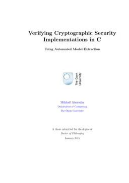 Verifying Cryptographic Security Implementations in C Using Automated
  Model Extraction