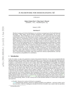 A Framework for Democratizing AI