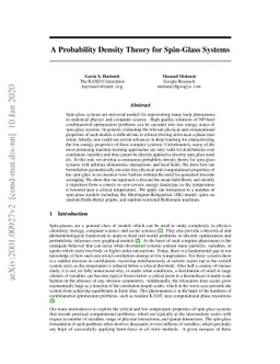A Probability Density Theory for Spin-Glass Systems
