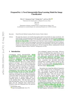 FrequentNet: A Novel Interpretable Deep Learning Model for Image
  Classification