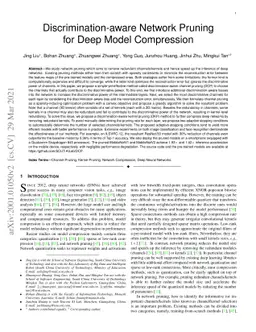 Discrimination-aware Network Pruning for Deep Model Compression