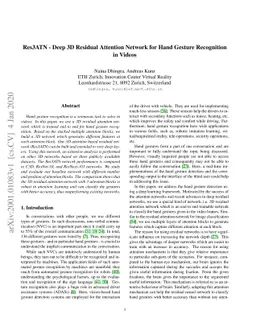 Res3ATN -- Deep 3D Residual Attention Network for Hand Gesture
  Recognition in Videos