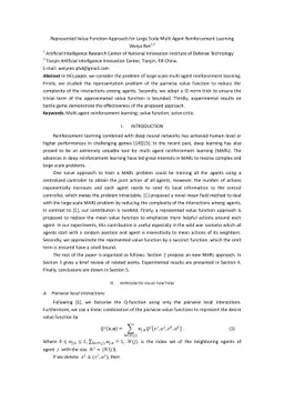 Represented Value Function Approach for Large Scale Multi Agent
  Reinforcement Learning