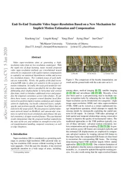 End-To-End Trainable Video Super-Resolution Based on a New Mechanism for
  Implicit Motion Estimation and Compensation