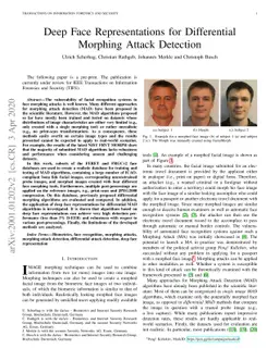 Deep Face Representations for Differential Morphing Attack Detection